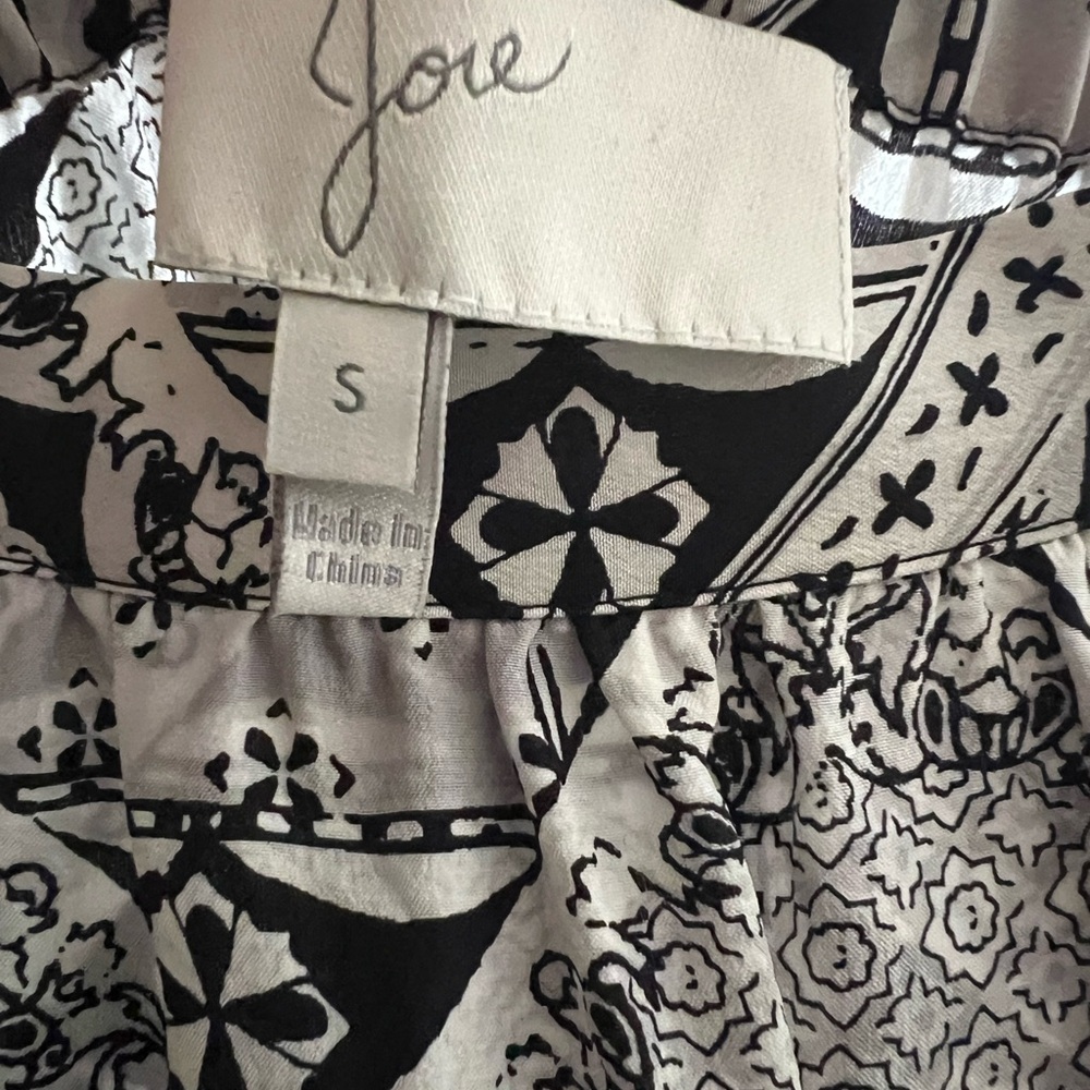 Joie Elegant Black and White Patterned Skirt - Picture 4 of 4
